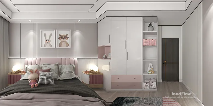 WPC Wall Panel Apartment Case Study in Nanchang | Modern Master Bedroom in Donghu District, Nanchang, China - photo 8