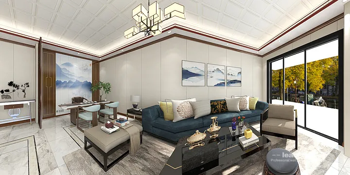 Hangzhou Apartment Interior with WPC Cladding &mdash; Dining Room Accent in Hangzhou, China