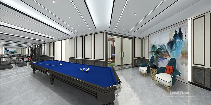 WPC Interior Panel Ideas for Hangzhou Villa | mahjong room Design in Hangzhou, China - photo 1