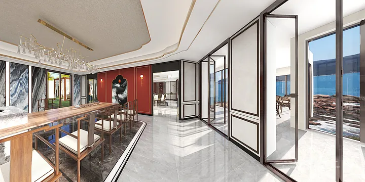 WPC Interior Panel Ideas for Hangzhou Villa | mahjong room Design in Hangzhou, China - photo 10