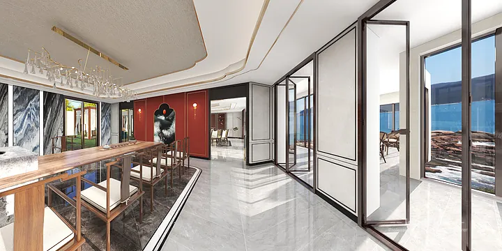 WPC Interior Panel Ideas for Hangzhou Villa | mahjong room Design in Hangzhou, China - photo 11