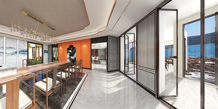 WPC Interior Panel Ideas for Hangzhou Villa | mahjong room Design in Hangzhou, China - photo 13