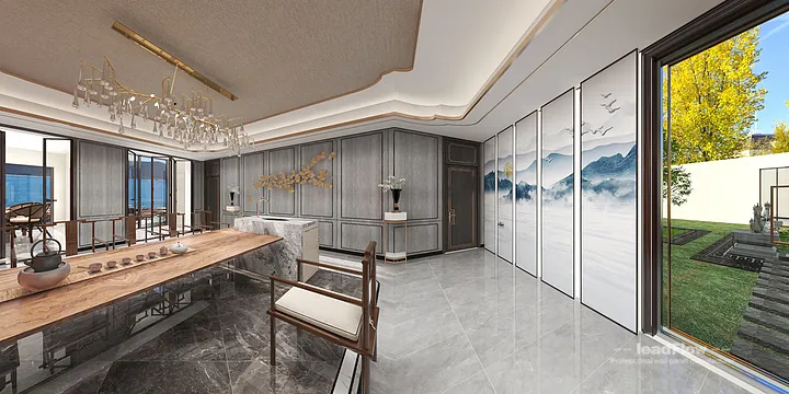 WPC Interior Panel Ideas for Hangzhou Villa | mahjong room Design in Hangzhou, China - photo 14