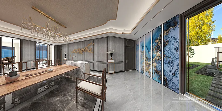 WPC Interior Panel Ideas for Hangzhou Villa | mahjong room Design in Hangzhou, China - photo 16
