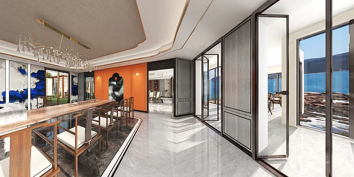 WPC Interior Panel Ideas for Hangzhou Villa | mahjong room Design in Hangzhou, China - photo 17