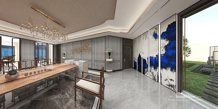 WPC Interior Panel Ideas for Hangzhou Villa | mahjong room Design in Hangzhou, China - photo 18