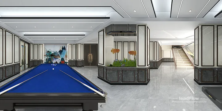 WPC Interior Panel Ideas for Hangzhou Villa | mahjong room Design in Hangzhou, China - photo 2