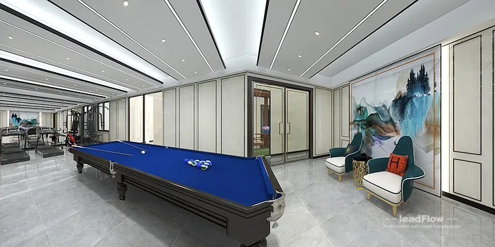 WPC Interior Panel Ideas for Hangzhou Villa | mahjong room Design in Hangzhou, China - photo 6