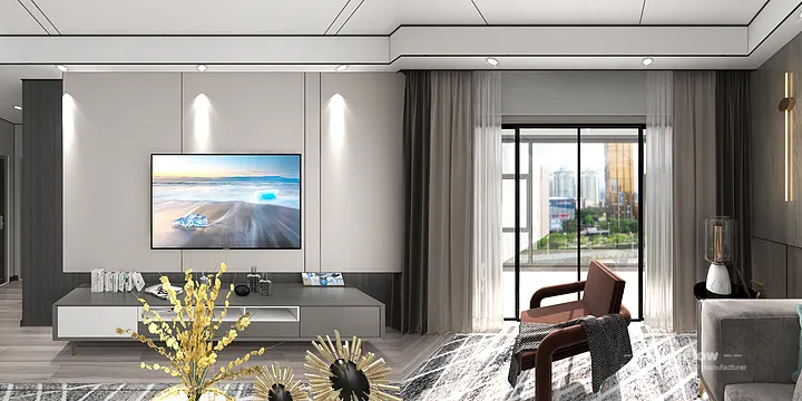 Hangzhou Apartment Interior with WPC Cladding &mdash; Secondary Bedroom Accent in Hangzhou, China - photo 15
