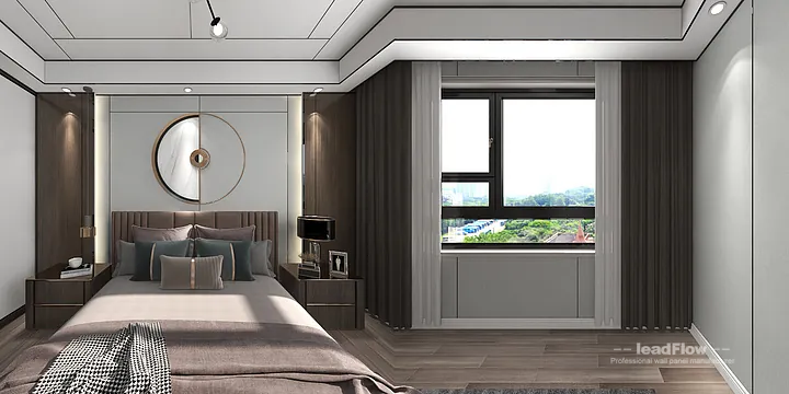 WPC Wall Panel Design for Nanchang Apartment &mdash; Bedroom 1 Focus in Donghu District, Nanchang, China - photo 1