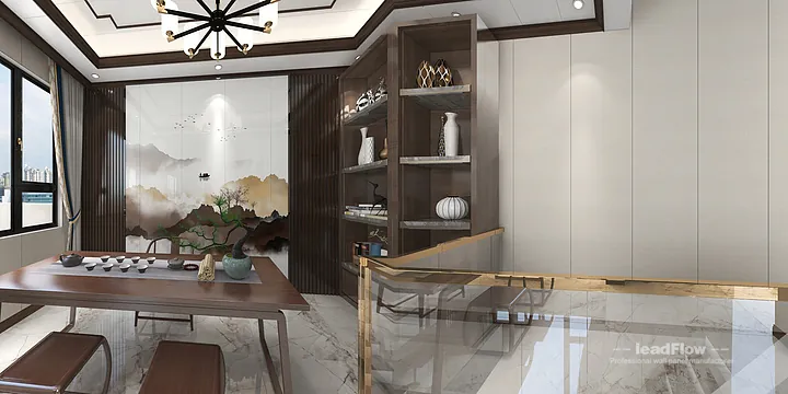 Hangzhou Apartment Interior with WPC Wall Cladding &mdash; walk-in wardrobe Accent in Hangzhou, China - photo 2