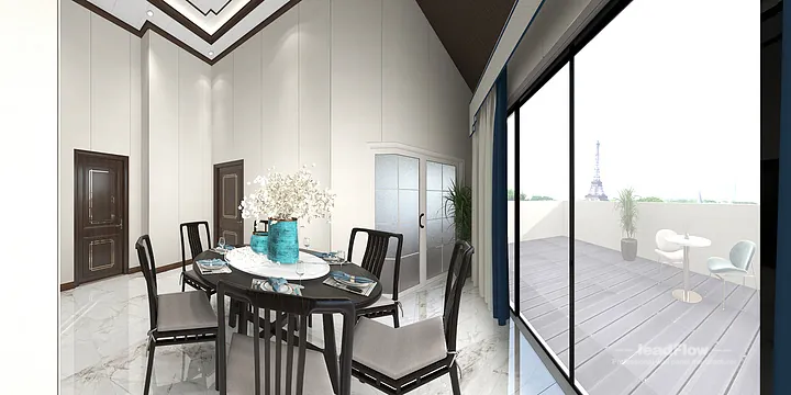 Hangzhou Apartment Interior with WPC Wall Cladding &mdash; walk-in wardrobe Accent in Hangzhou, China - photo 3