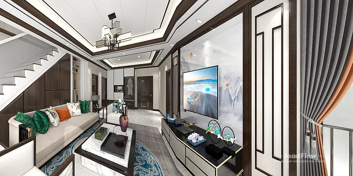 Hangzhou Apartment Interior with WPC Wall Cladding &mdash; walk-in wardrobe Accent in Hangzhou, China - photo 5