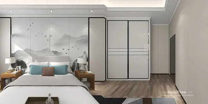Hangzhou Apartment Interior with WPC Wall Cladding &mdash; walk-in wardrobe Accent in Hangzhou, China - photo 7