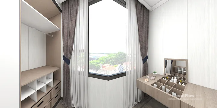 Hangzhou Apartment Interior with WPC Wall Cladding &mdash; walk-in wardrobe Accent in Hangzhou, China - photo 8