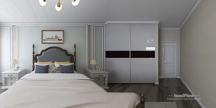 Hangzhou Apartment Featuring WPC Cladding | Bedroom 1 Walls in Hangzhou, China - photo 2