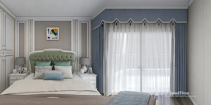 Hangzhou Apartment Featuring WPC Cladding | Bedroom 1 Walls in Hangzhou, China - photo 5