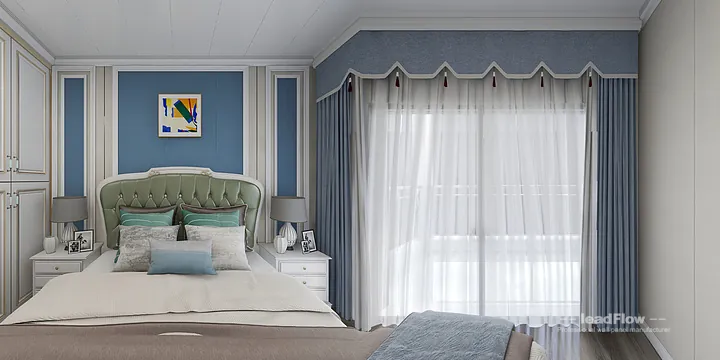 Hangzhou Apartment Featuring WPC Cladding | Bedroom 1 Walls in Hangzhou, China - photo 6
