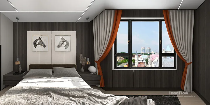 WPC Wall Cladding Project: Hangzhou Commercial Space with Master Bedroom in Hangzhou, China - photo 3