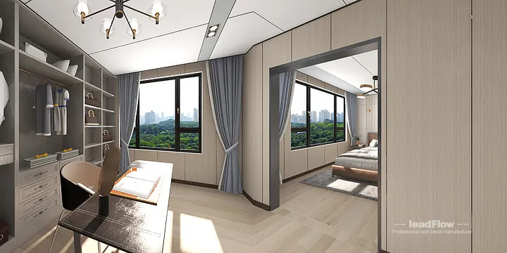 WPC Wall Cladding Project: Hangzhou Commercial Space with Master Bedroom in Hangzhou, China - photo 8