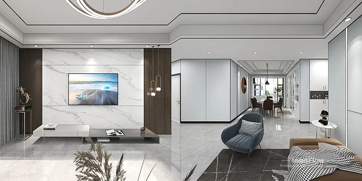 Hangzhou Apartment with WPC Wall Cladding &mdash; Master Bedroom Feature in Hangzhou, China - photo 10