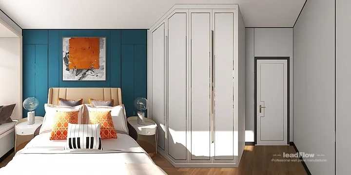 Hangzhou Apartment with WPC Wall Cladding &mdash; Master Bedroom Feature in Hangzhou, China - photo 4