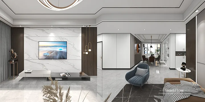 Hangzhou Apartment with WPC Wall Cladding &mdash; Master Bedroom Feature in Hangzhou, China - photo 7