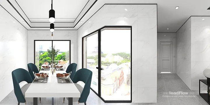 Hangzhou Apartment Featuring WPC Wall Panel | Living-Dining Room Walls in Hangzhou, China - photo 1