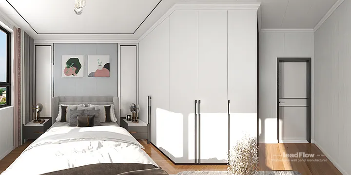 WPC Wall Cladding Transformation: Hangzhou Apartment with guest bedroom Walls in Hangzhou, China - photo 12