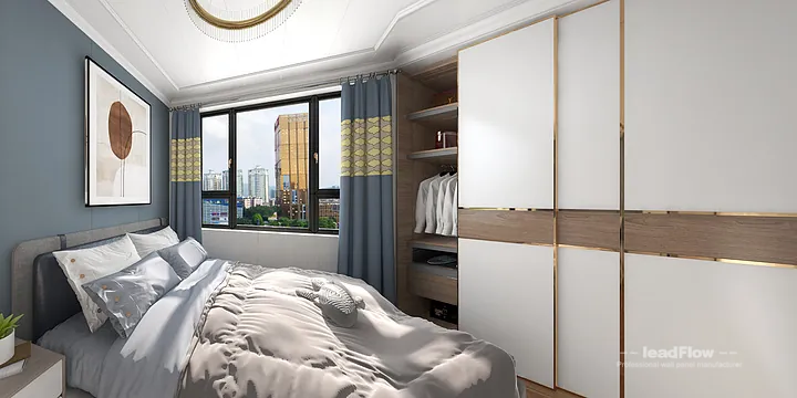 WPC Wall Cladding Transformation: Hangzhou Apartment with guest bedroom Walls in Hangzhou, China - photo 4