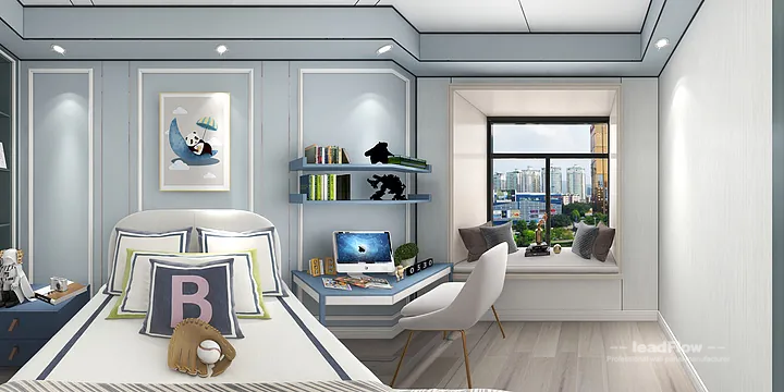 Hangzhou Apartment Renovation with WPC Cladding | Secondary Bedroom Idea in Hangzhou, China - photo 4