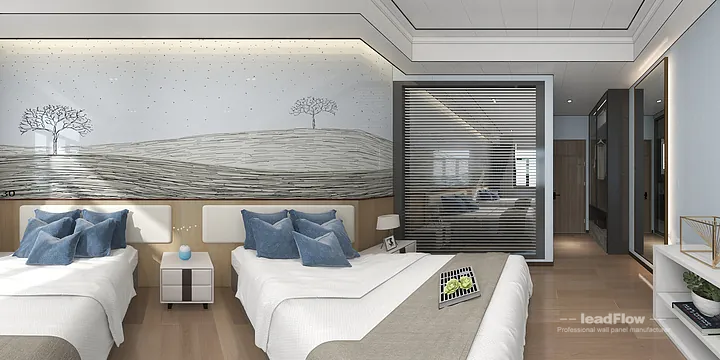 Hangzhou Hotel Wall Panel Design | WPC Interior Panel Premium Interior in Hangzhou, China - photo 1