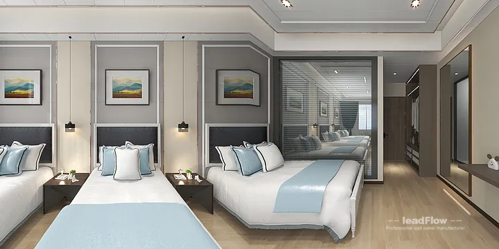 Hangzhou Hotel Wall Panel Design | WPC Interior Panel Premium Interior in Hangzhou, China - photo 2