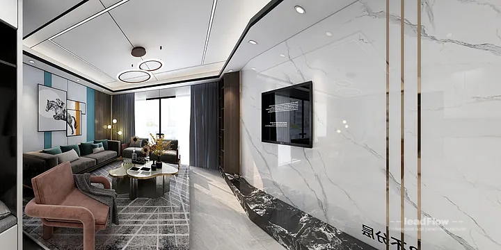 Hangzhou Apartment Wall Panel Design | WPC Cladding Stylish Interior in Hangzhou, China - photo 1