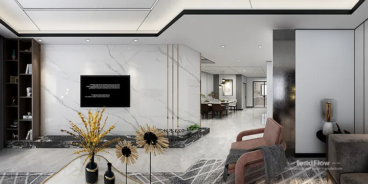 Hangzhou Apartment Wall Panel Design | WPC Cladding Stylish Interior in Hangzhou, China - photo 11