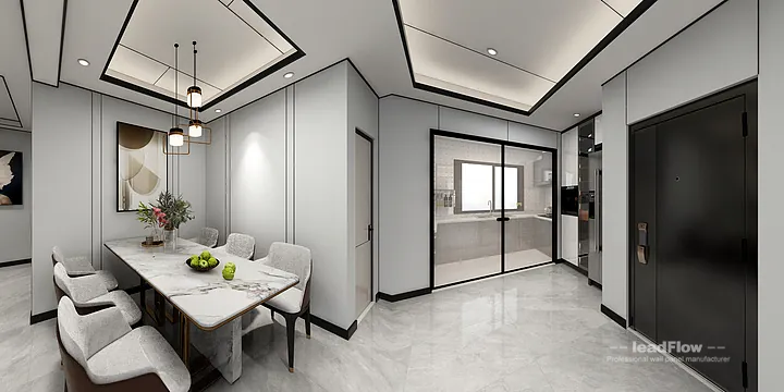 Hangzhou Apartment Wall Panel Design | WPC Cladding Stylish Interior in Hangzhou, China - photo 14