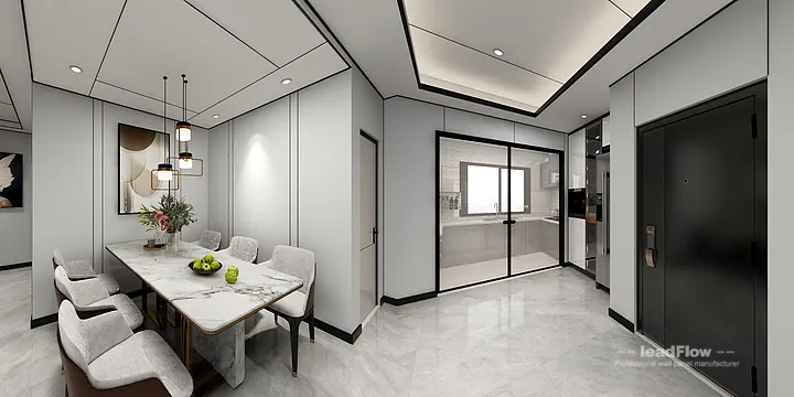 Hangzhou Apartment Wall Panel Design | WPC Cladding Stylish Interior in Hangzhou, China - photo 17