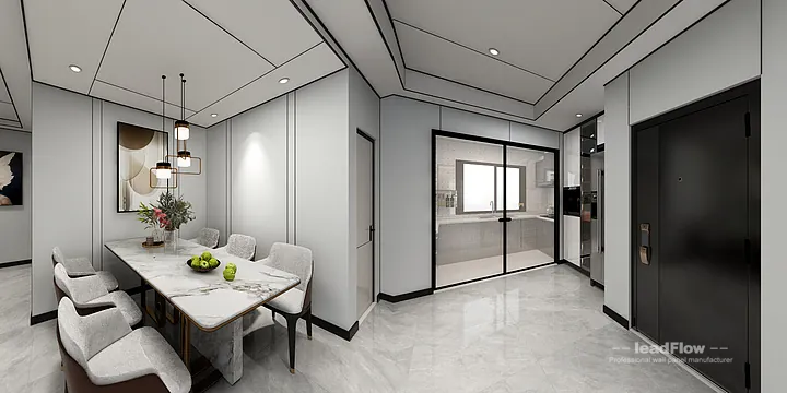 Hangzhou Apartment Wall Panel Design | WPC Cladding Stylish Interior in Hangzhou, China - photo 18