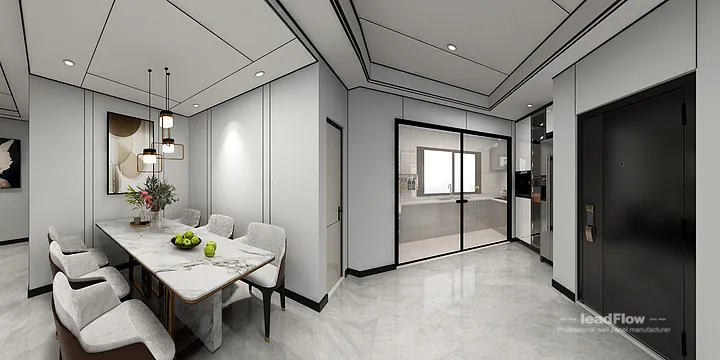 Hangzhou Apartment Wall Panel Design | WPC Cladding Stylish Interior in Hangzhou, China - photo 20