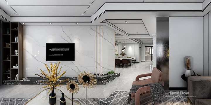 Hangzhou Apartment Wall Panel Design | WPC Cladding Stylish Interior in Hangzhou, China - photo 21