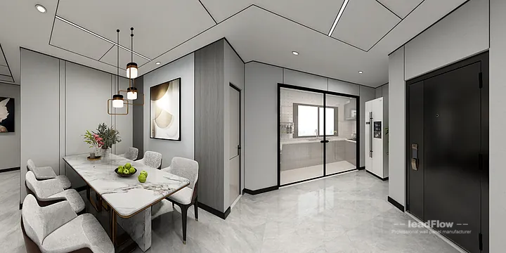 Hangzhou Apartment Wall Panel Design | WPC Cladding Stylish Interior in Hangzhou, China - photo 8