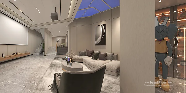 WPC Cladding Installation for Hangzhou Interior Project | Contemporary in Hangzhou, China - photo 6