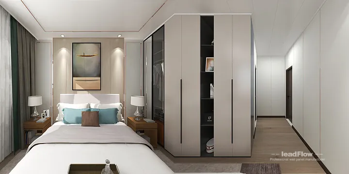 WPC Wall Cladding Design for Hangzhou Apartment &mdash; Living-Dining Room Focus in Hangzhou, China - photo 1
