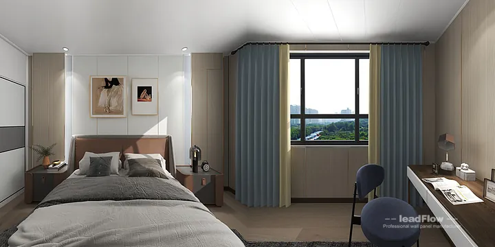 WPC Wall Cladding Design for Hangzhou Apartment &mdash; Living-Dining Room Focus in Hangzhou, China - photo 18