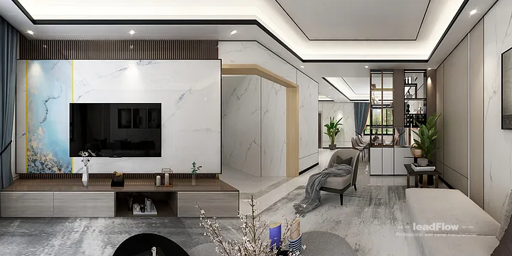 Elegant WPC Interior Panel Project: Hangzhou Apartment Interior in Hangzhou, China - photo 7