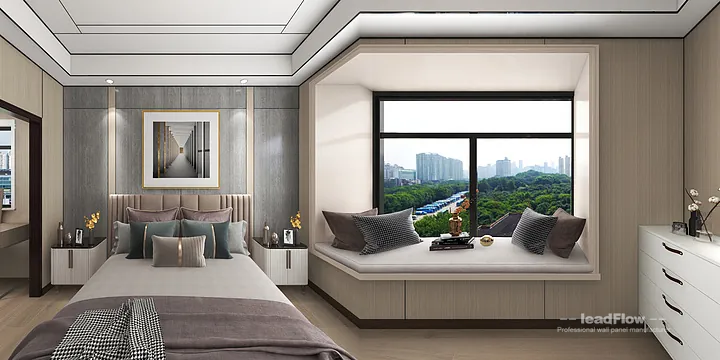 Hangzhou Apartment Renovation with WPC Wall Cladding | guest bedroom Idea in Hangzhou, China - photo 1