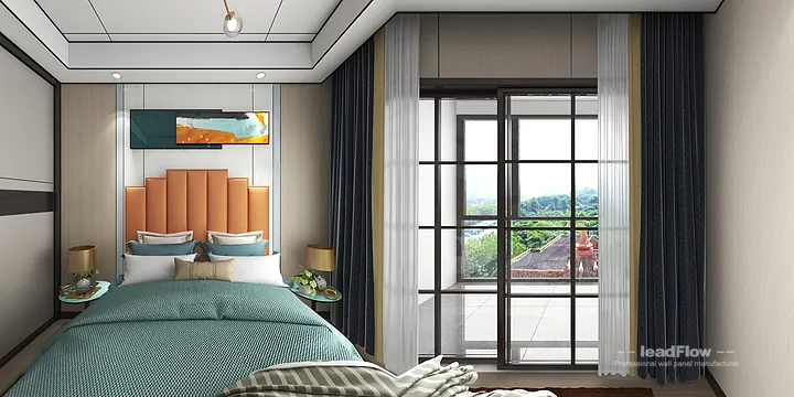 Hangzhou Apartment Renovation with WPC Wall Cladding | guest bedroom Idea in Hangzhou, China - photo 2
