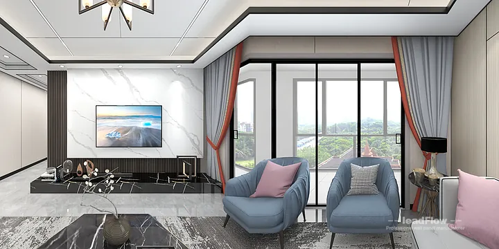 Hangzhou Apartment Renovation with WPC Wall Cladding | guest bedroom Idea in Hangzhou, China - photo 5