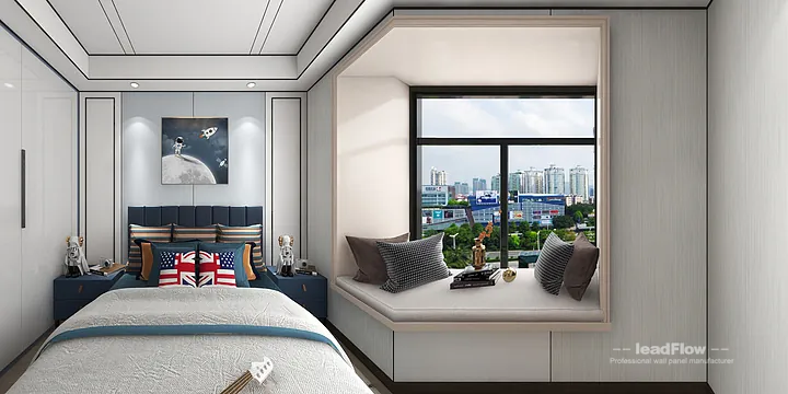 Hangzhou Apartment Renovation with WPC Wall Cladding | guest bedroom Idea in Hangzhou, China - photo 7
