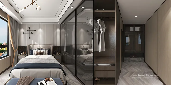 Hangzhou Apartment Featuring WPC Interior Panel | Bedroom 2 Walls in Hangzhou, China - photo 16